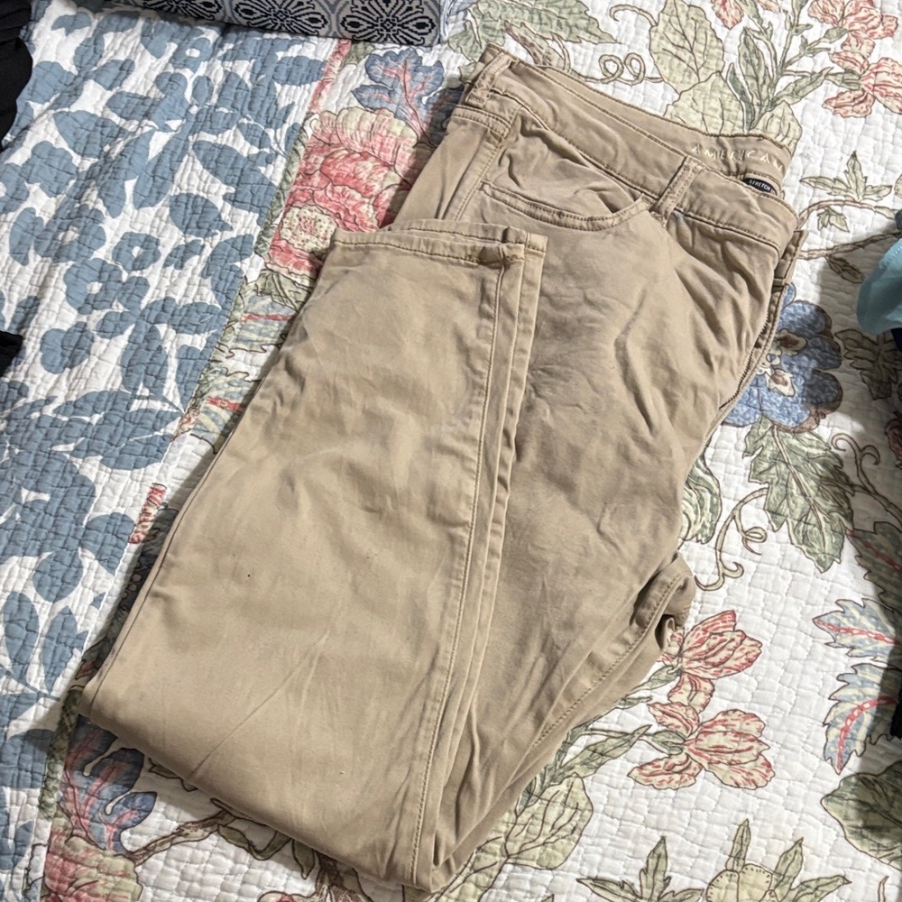 American Eagle Outfitters Stretch Khaki Pants - Tan